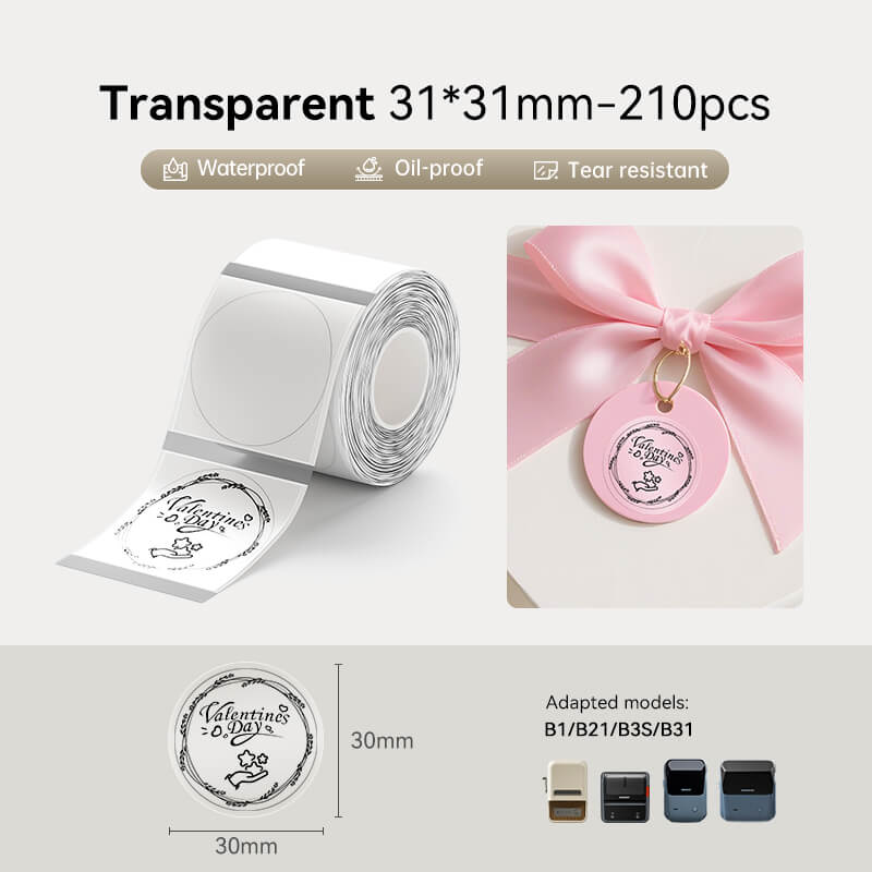 NIIMBOT Transparentes Etikettenband für B21, B1, B3S