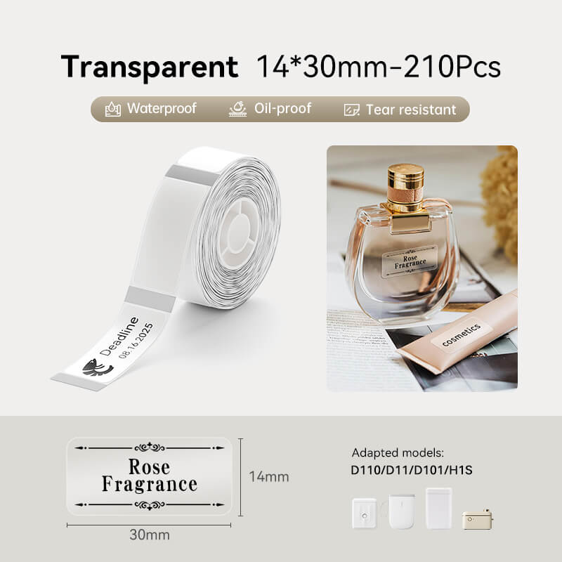 NIIMBOT Transparentes Etikettenband für D11, D110, D101