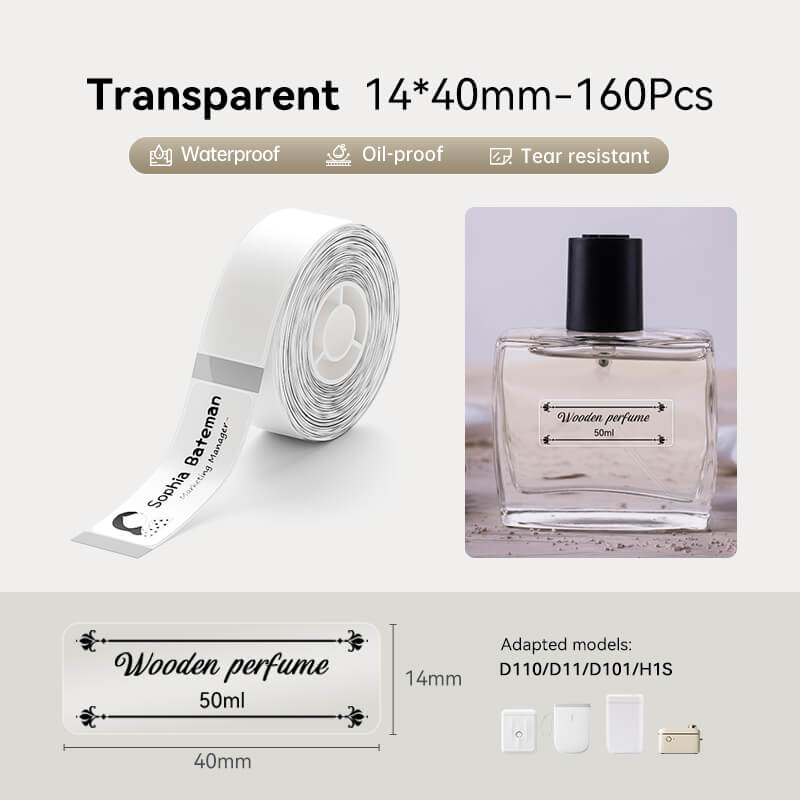 NIIMBOT Transparentes Etikettenband für D11, D110, D101