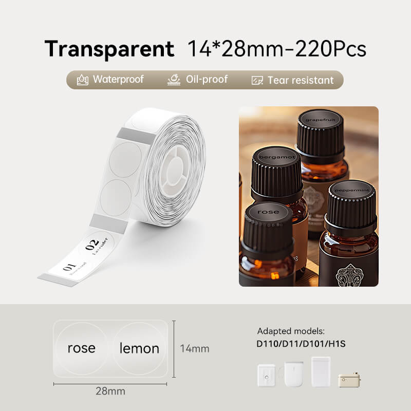 NIIMBOT Transparentes Etikettenband für D11, D110, D101
