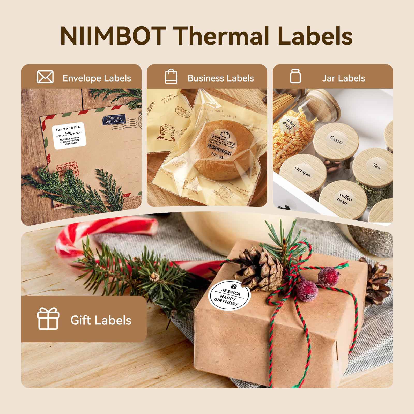 NIIMBOT Transparentes Etikettenband für B21, B1, B3S