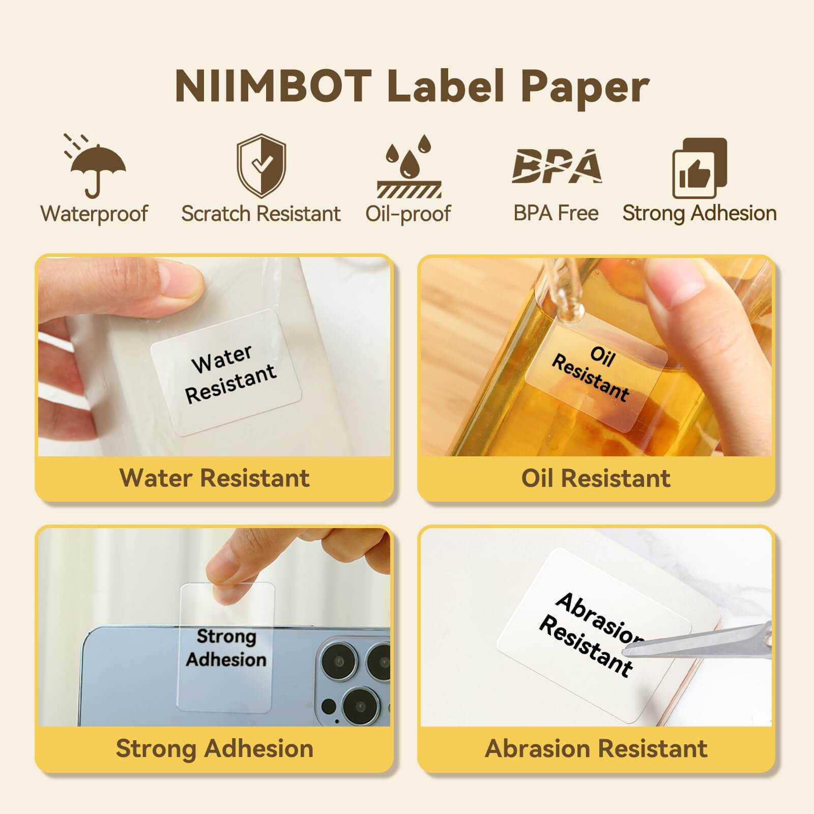 NIIMBOT Transparentes Etikettenband für B21, B1, B3S