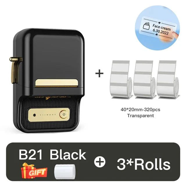 NIIMBOT B21 Bluetooth Thermo Etikettendrucker – Effizient für Zuhause, Büro und Gewerbe