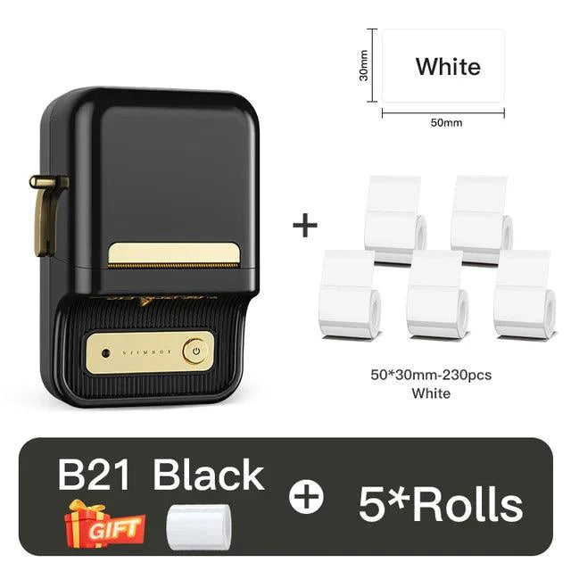 NIIMBOT B21 Bluetooth Thermo Etikettendrucker – Effizient für Zuhause, Büro und Gewerbe