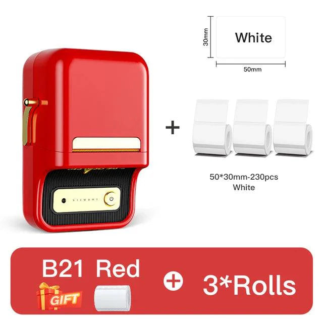 NIIMBOT B21 Bluetooth Thermo Etikettendrucker – Effizient für Zuhause, Büro und Gewerbe