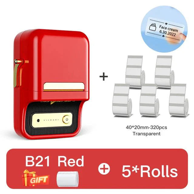 NIIMBOT B21 Bluetooth Thermo Etikettendrucker – Effizient für Zuhause, Büro und Gewerbe