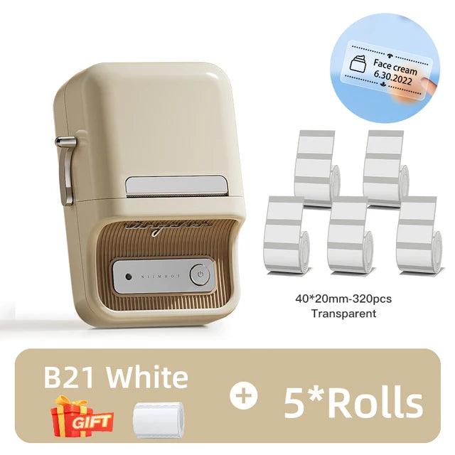 NIIMBOT B21 Bluetooth Thermo Etikettendrucker – Effizient für Zuhause, Büro und Gewerbe