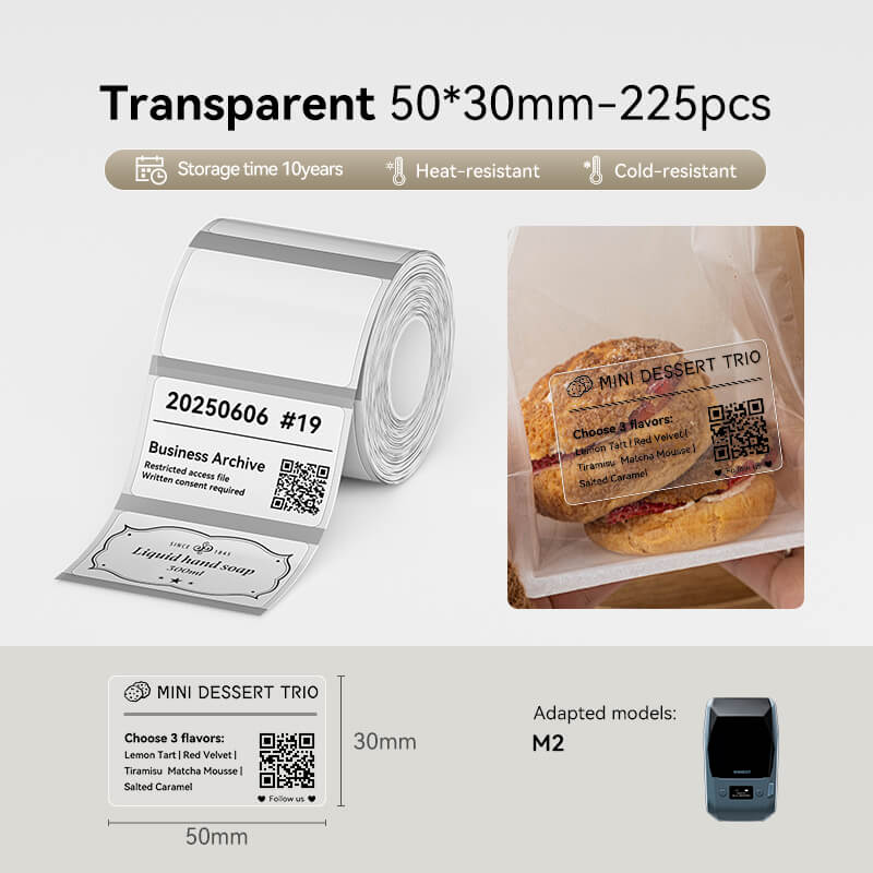 NIIMBOT Thermotransfer-Etikettendrucker – Etiketten für M2, M3