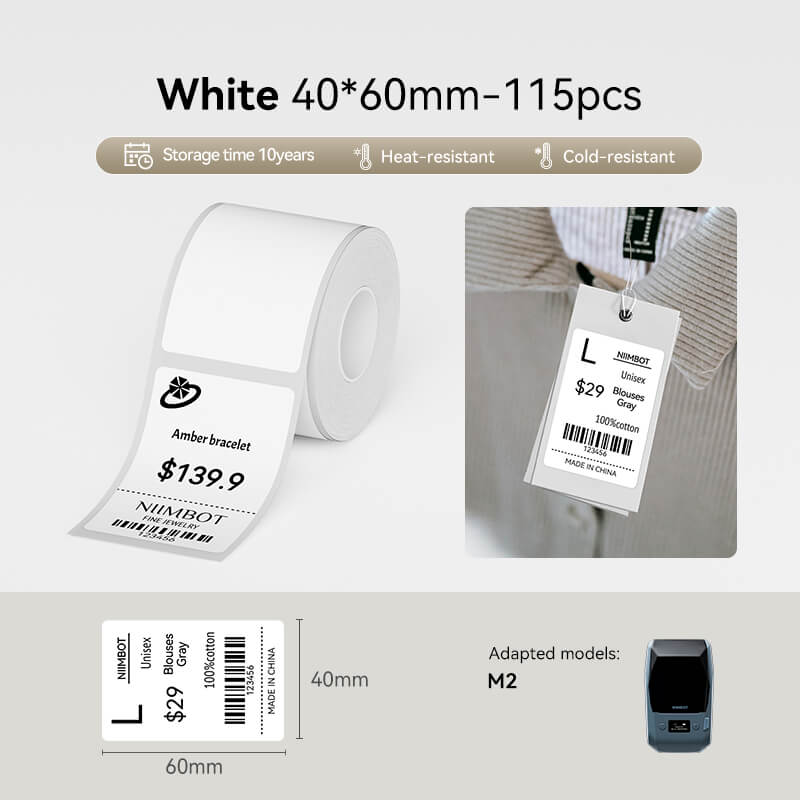 NIIMBOT Thermotransfer-Etikettendrucker – Etiketten für M2, M3