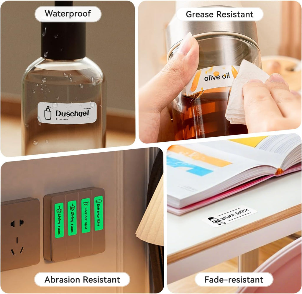 NIIMBOT Etikettendrucker D110 Upgrade, Mini Bluetooth Etikettiergerät Beschriftungsgerät Selbstklebend, Tragbares Sticker drucker Label Printer mit iOS Android, Geeignet für Zuhause Schule Büro