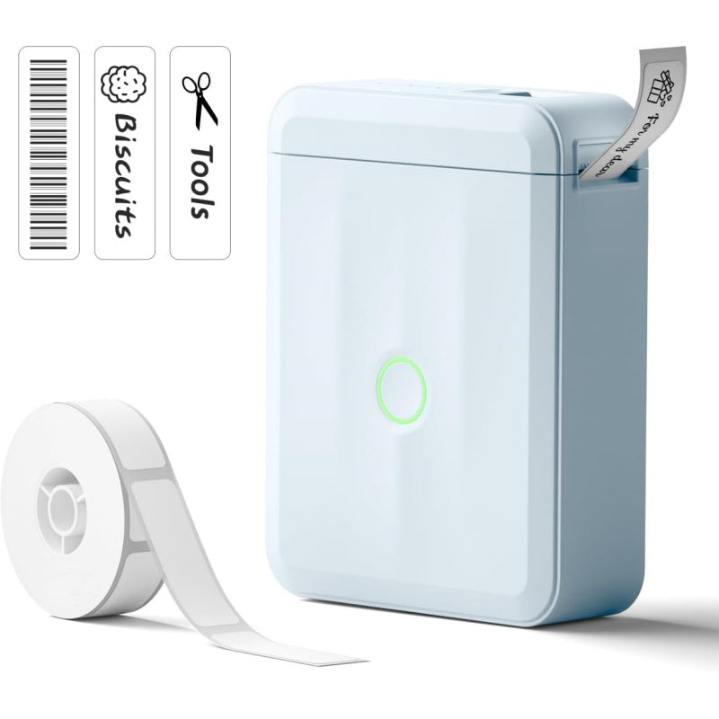 NIIMBOT Etikettendrucker D110 Upgrade, Mini Bluetooth Etikettiergerät Beschriftungsgerät Selbstklebend, Tragbares Sticker drucker Label Printer mit iOS Android, Geeignet für Zuhause Schule Büro