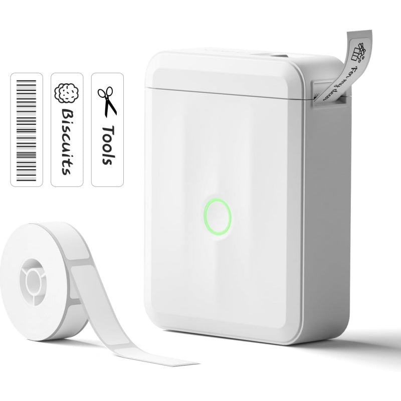 NIIMBOT Etikettendrucker D110 Upgrade, Mini Bluetooth Etikettiergerät Beschriftungsgerät Selbstklebend, Tragbares Sticker drucker Label Printer mit iOS Android, Geeignet für Zuhause Schule Büro