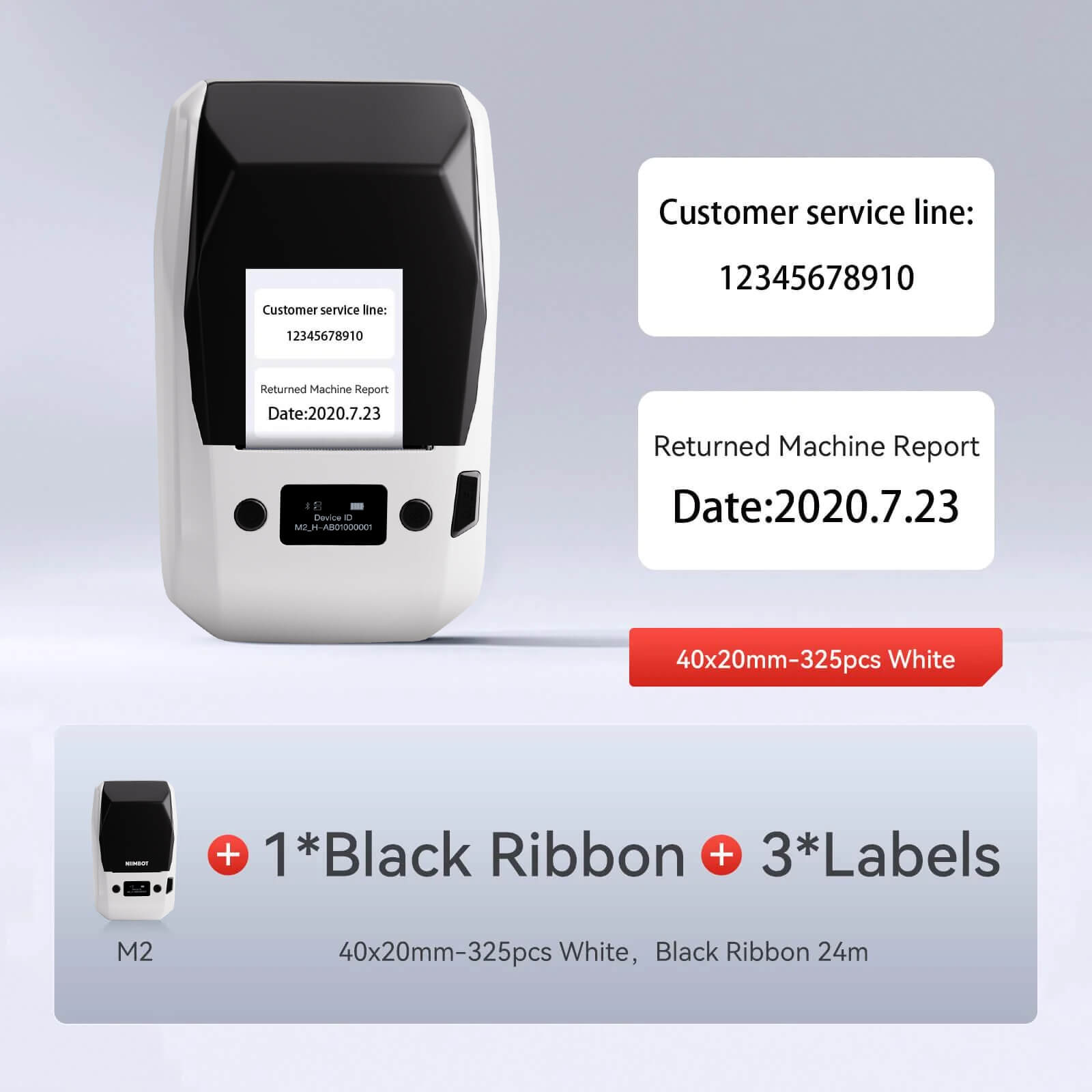 NIIMBOT M2 Thermotransfer-Etikettendrucker – Intelligentes Farbdrucken via Smartphone & PC für Büro und Outdoor-Ausrüstung