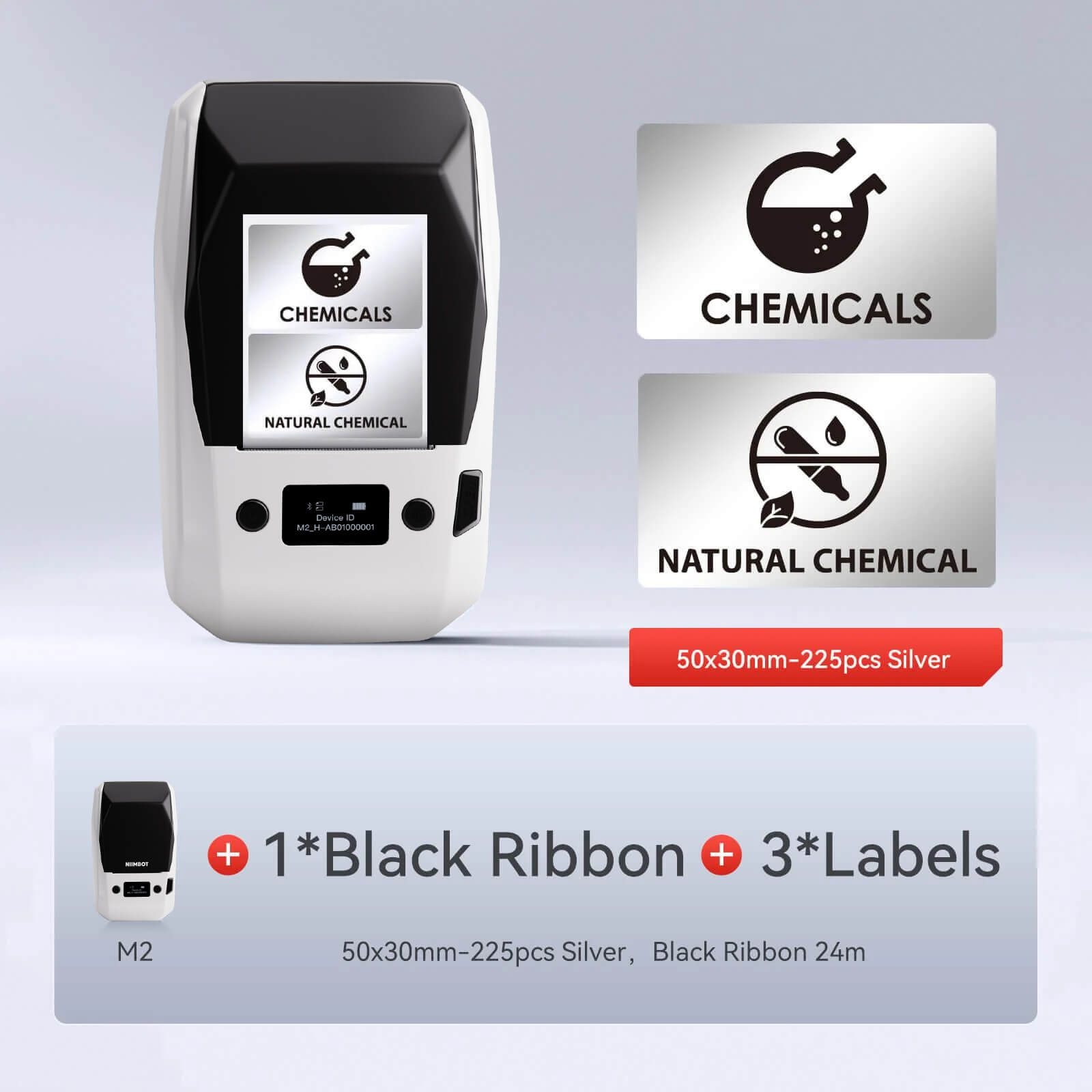 NIIMBOT M2 Thermotransfer-Etikettendrucker – Intelligentes Farbdrucken via Smartphone & PC für Büro und Outdoor-Ausrüstung