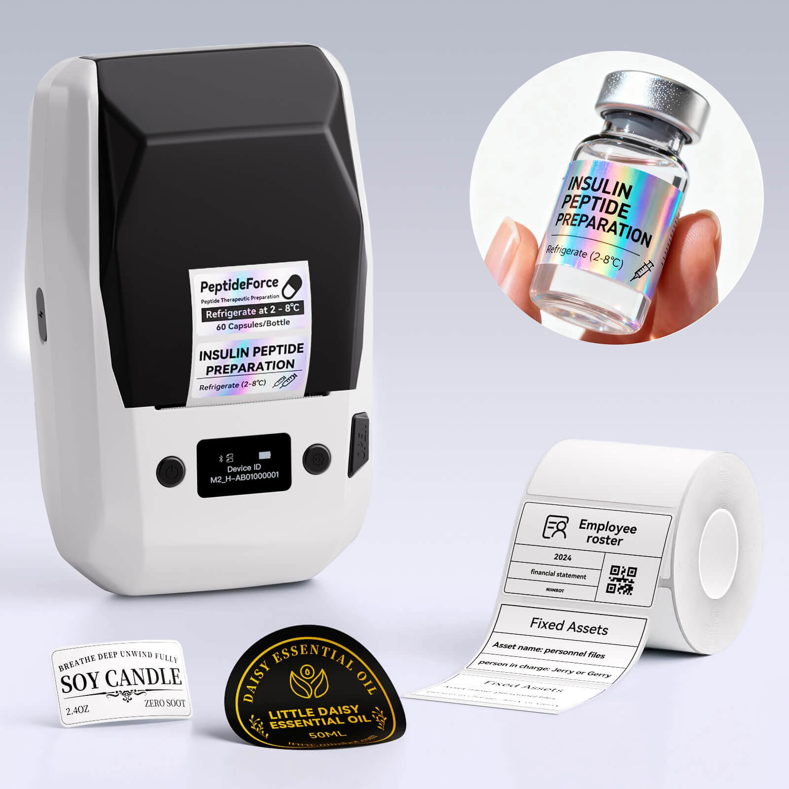 NIIMBOT M2 Thermotransfer-Etikettendrucker – Intelligentes Farbdrucken via Smartphone & PC für Büro und Outdoor-Ausrüstung