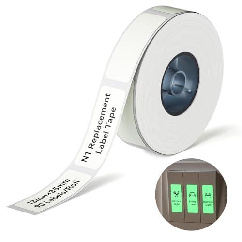 NIIMBOT N1 Etikettenaufkleber in Reinweiß – Langlebiges PET-Material, lichtbeständig