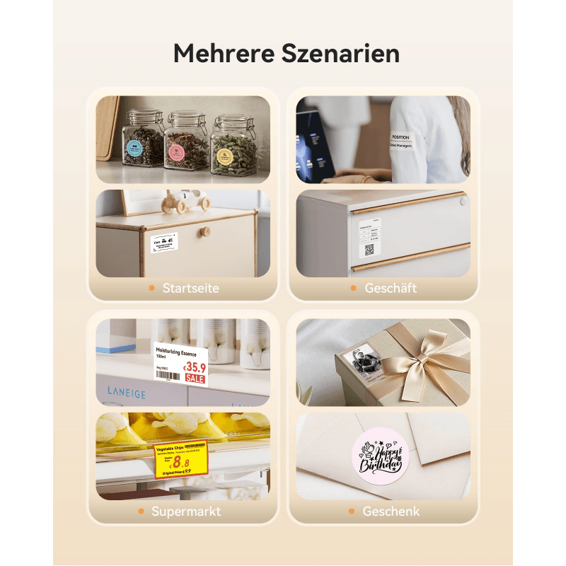 NIIMBOT Etikettendrucker B21 Pro, 300dpi Selbstklebendes Etikettiergerät Bluetooth Beschriftungsgerät Label Printer Fotodrucker für Lernen, Studiennotizen, Bilderdruck, Scrapbooking, Schwarz