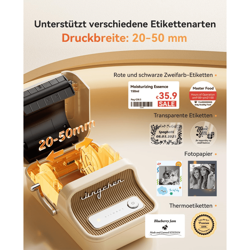 NIIMBOT Etikettendrucker B21 Pro, 300dpi Selbstklebendes Etikettiergerät Bluetooth Beschriftungsgerät Label Printer Fotodrucker für Lernen, Studiennotizen, Bilderdruck, Scrapbooking, Schwarz