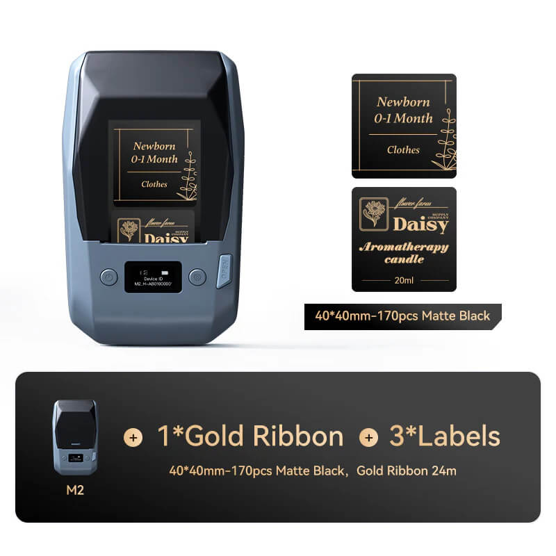 NIIMBOT M2 Etikettendrucker, Bluetooth Label Printer Etikettiergerät Thermotransfer Beschriftungsgerät Unterstützt Farbdruck, Selbstklebend Sticker Drucker für Büro, Zuhause, Schule