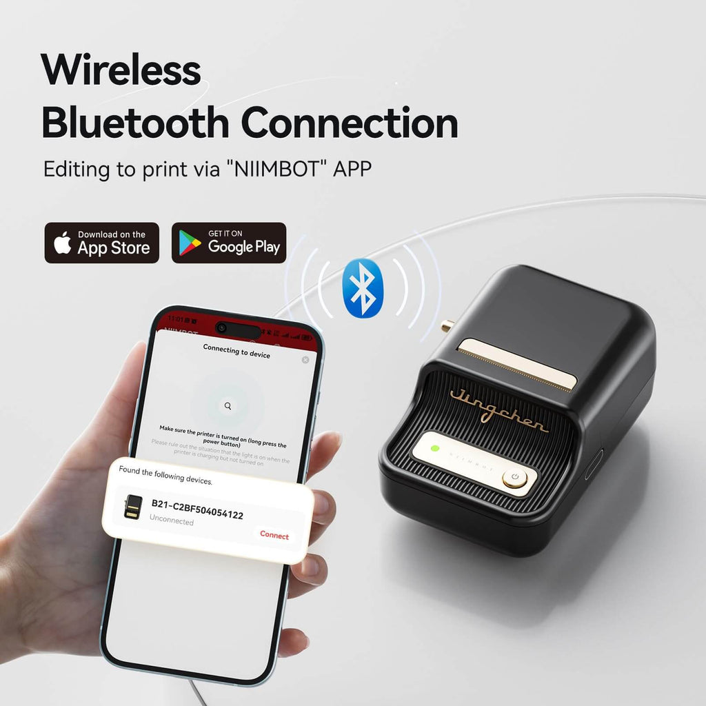 NIIMBOT B21 Bluetooth Thermo Etikettendrucker – Effizient für Zuhause, Büro und Gewerbe