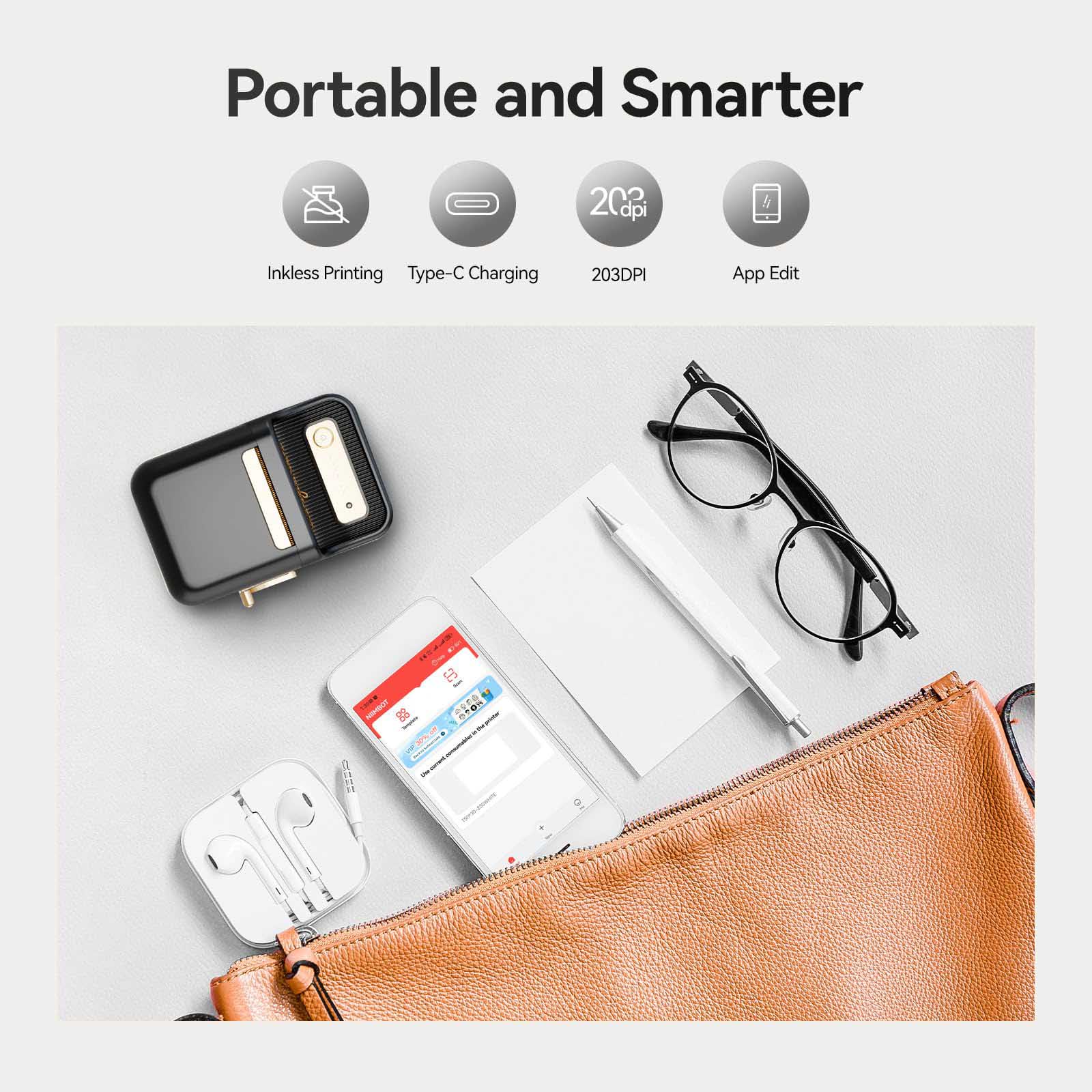 NIIMBOT B21 Bluetooth Thermo Etikettendrucker – Effizient für Zuhause, Büro und Gewerbe