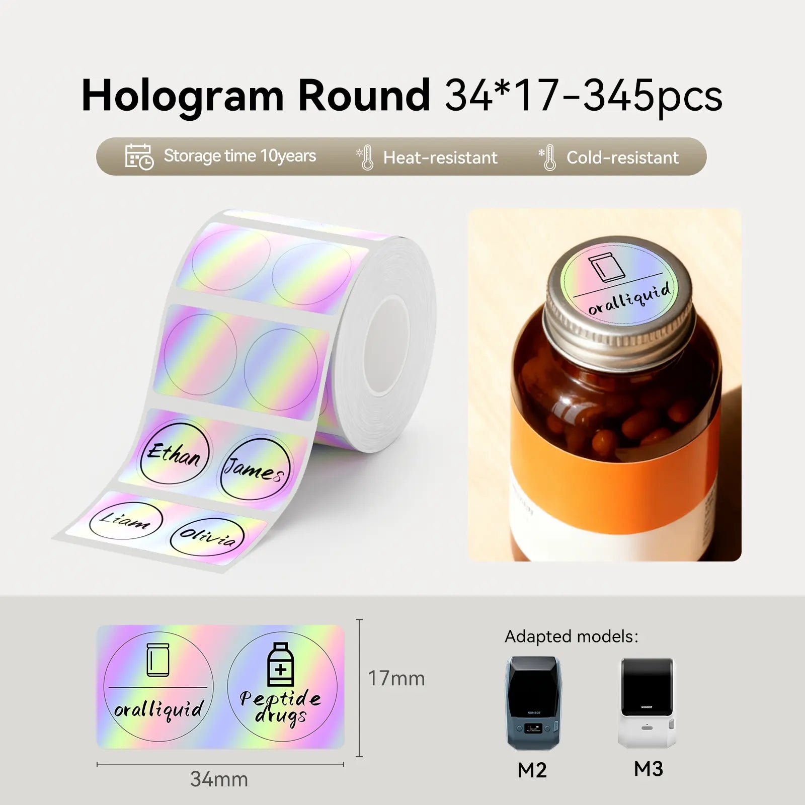 NIIMBOT Thermotransfer-Etikettendrucker – Etiketten für M2, M3