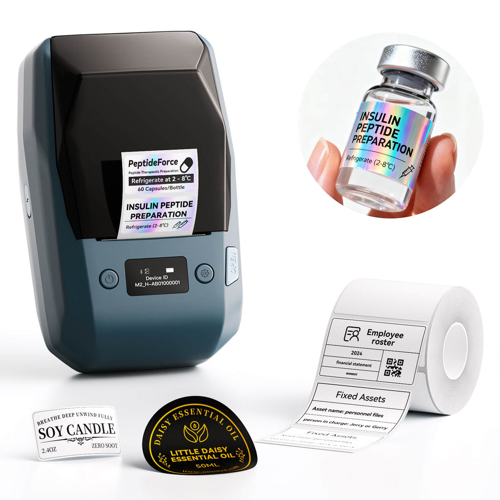 NIIMBOT M2 Thermotransfer-Etikettendrucker – Intelligentes Farbdrucken via Smartphone & PC für Büro und Outdoor-Ausrüstung